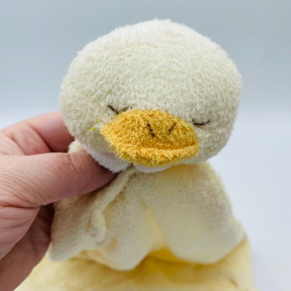 Baby Angel Dear Lovey Security Blanket Yellow Duck Head Soft Blankie - Picture 7 of 7